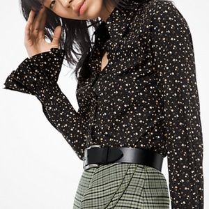 MICHAEL KORS COLLECTION Floral Crushed Poplin Shirt